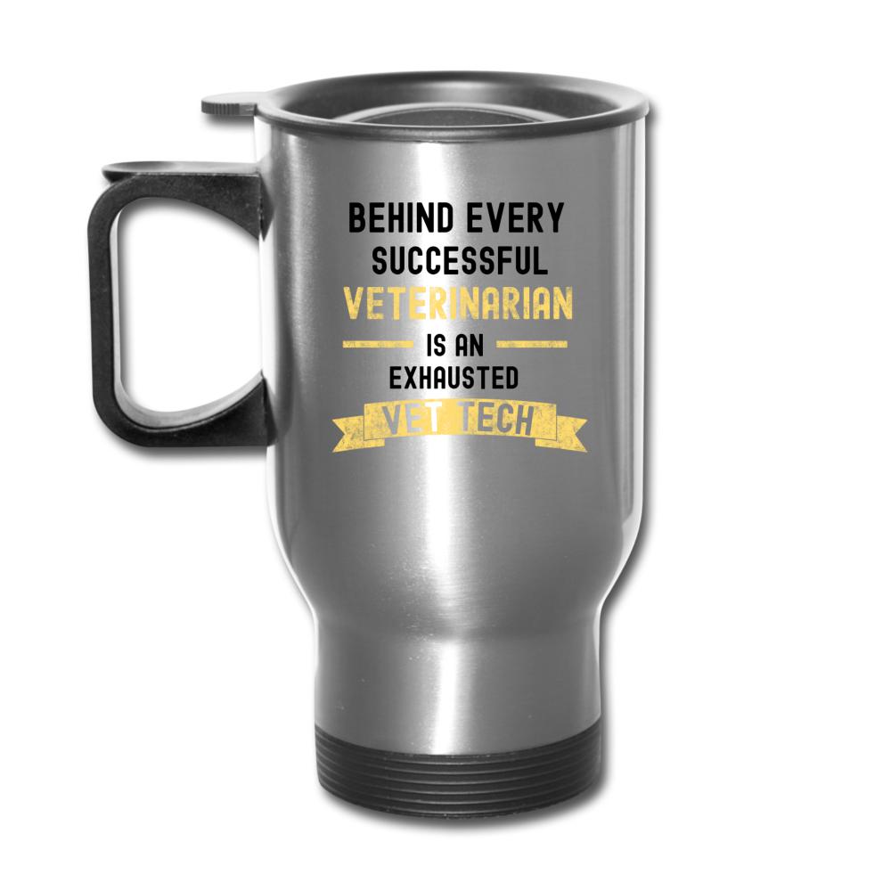 Successful Vet, Exhausted Vet Tech 14oz Travel Mug-Travel Mug | BestSub B4QC2-I love Veterinary