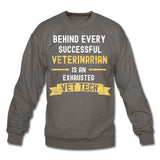 Successful Vet, Exhausted Vet Tech Crewneck Sweatshirt-Unisex Crewneck Sweatshirt | Gildan 18000-I love Veterinary