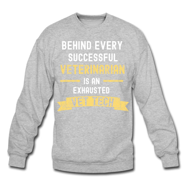 Successful Vet, Exhausted Vet Tech Crewneck Sweatshirt-Unisex Crewneck Sweatshirt | Gildan 18000-I love Veterinary