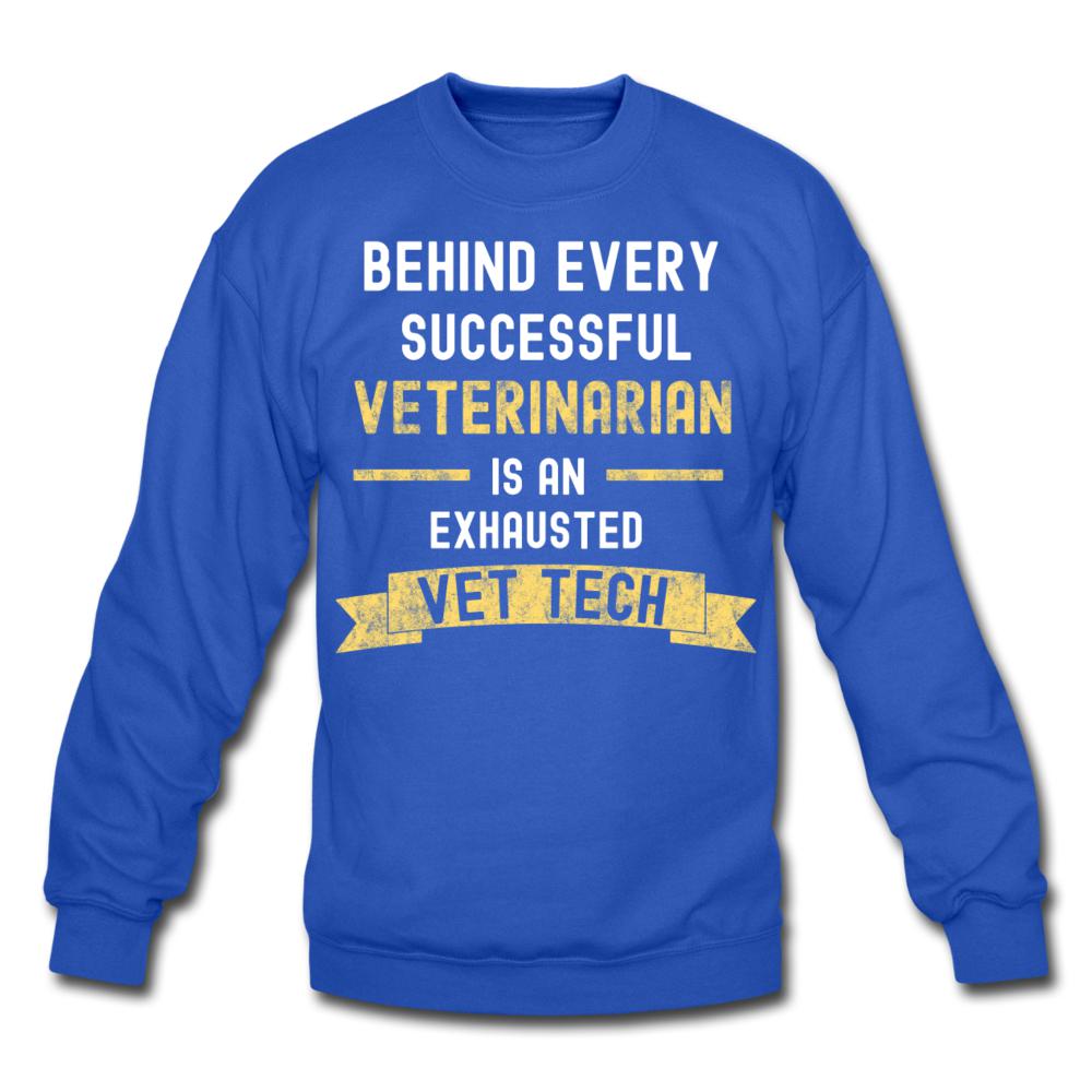 Successful Vet, Exhausted Vet Tech Crewneck Sweatshirt-Unisex Crewneck Sweatshirt | Gildan 18000-I love Veterinary