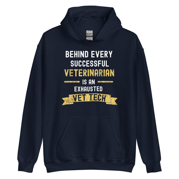 Successful Vet, Exhausted Vet Tech Unisex Hoodie-Unisex Heavy Blend Hoodie | Gildan 18500-I love Veterinary