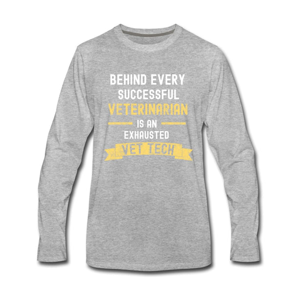 Successful Vet, Exhausted Vet Tech Unisex Premium Long Sleeve T-Shirt-Men's Premium Long Sleeve T-Shirt | Spreadshirt 875-I love Veterinary