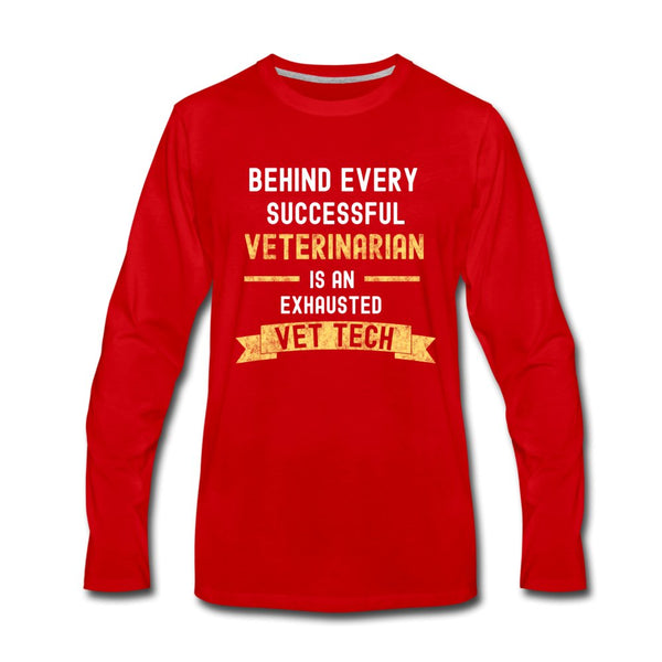 Successful Vet, Exhausted Vet Tech Unisex Premium Long Sleeve T-Shirt-Men's Premium Long Sleeve T-Shirt | Spreadshirt 875-I love Veterinary