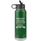 Successful Vet, Exhausted Vet Tech Water Bottle Tumbler 32 oz-Water Bottle Tumbler-I love Veterinary