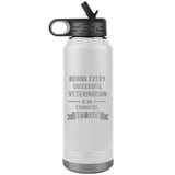 Successful Vet, Exhausted Vet Tech Water Bottle Tumbler 32 oz-Water Bottle Tumbler-I love Veterinary