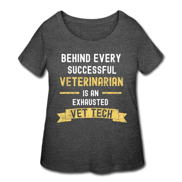 Successful Vet, Exhausted Vet Tech Women's Curvy T-shirt-Women’s Curvy T-Shirt | LAT 3804-I love Veterinary