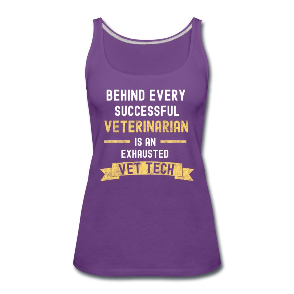 Successful Vet, Exhausted Vet Tech Women's Tank Top-Women’s Premium Tank Top | Spreadshirt 917-I love Veterinary