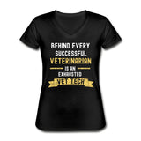 Successful Vet, Exhausted Vet Tech Women's V-Neck T-Shirt-Women's V-Neck T-Shirt | Fruit of the Loom L39VR-I love Veterinary