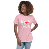 Super Vet Tech Women's Relaxed T-shirt-Women's Relaxed T-shirt | Bella + Canvas 6400-I love Veterinary