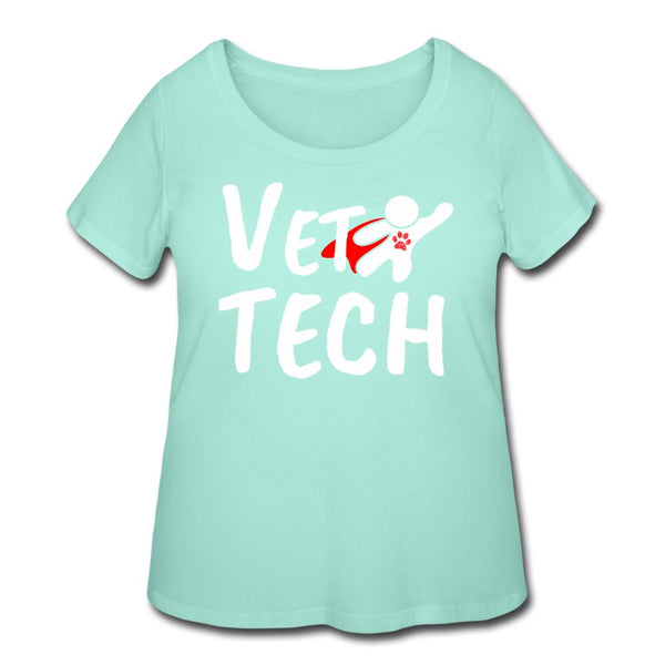 Super Vet Tech Women's Curvy T-shirt-Women’s Curvy T-Shirt | LAT 3804-I love Veterinary
