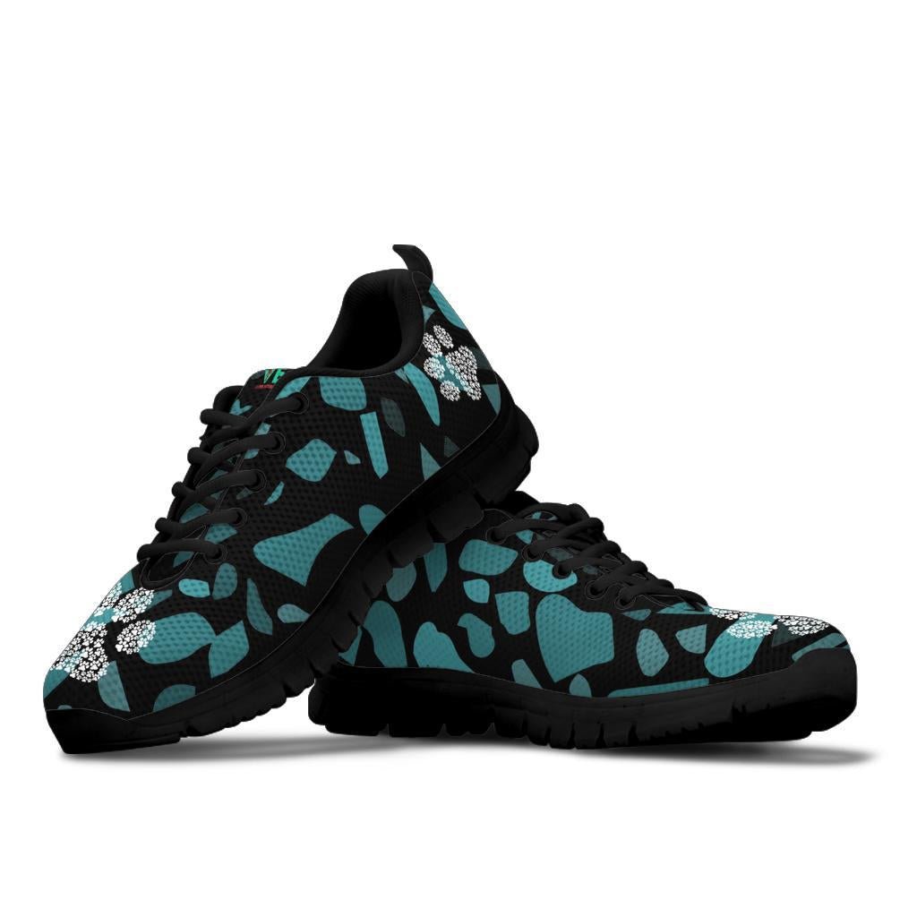 Terra Pattern with Pawprints - Women's Sneakers-Sneakers-I love Veterinary