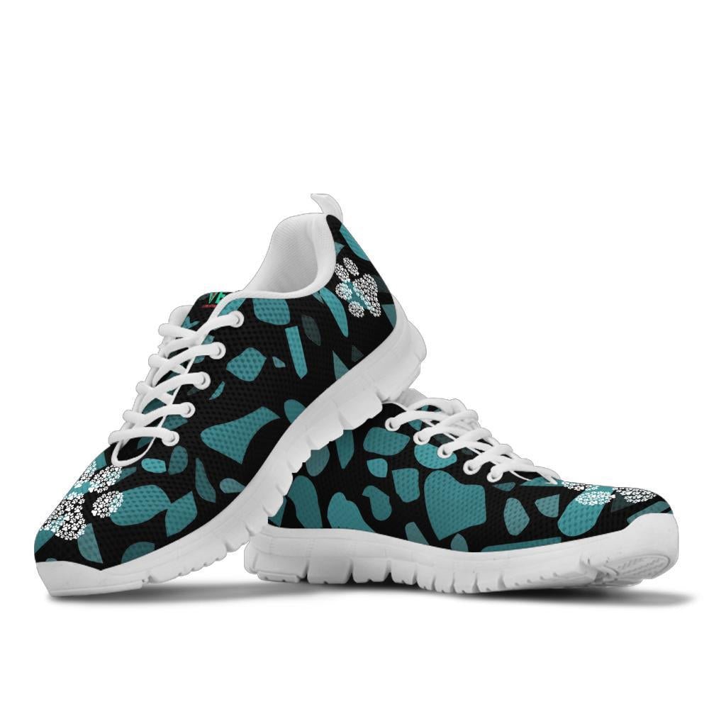 Terra Pattern with Pawprints - Women's Sneakers-Sneakers-I love Veterinary