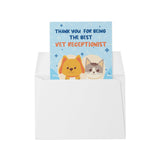 Thank you for being the best Vet Receptionist - Flat Card Set-Cards-I love Veterinary