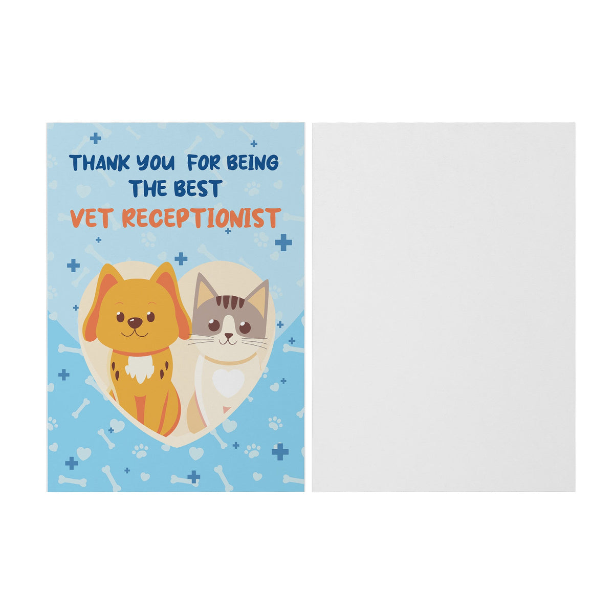 Thank you for being the best Vet Receptionist - Flat Card Set-Postcards-I love Veterinary