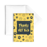 Thanks for being the Best Vet Tech Flat Card-Postcards-I love Veterinary
