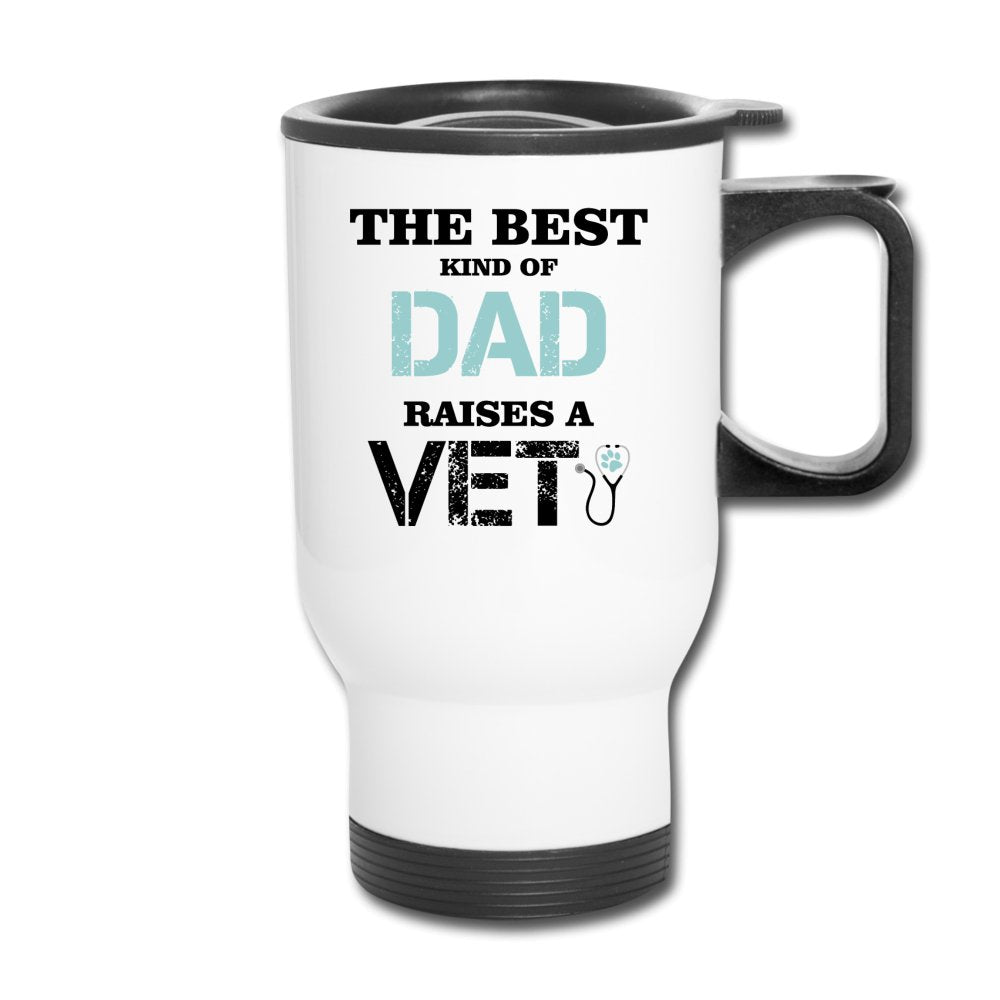 The best kind of Dad raises a Vet 14oz Travel Mug-Travel Mug | BestSub B4QC2-I love Veterinary