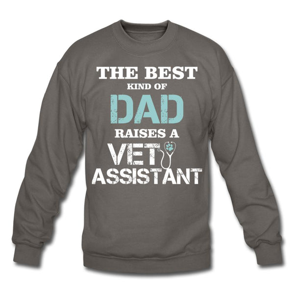 The best kind of Dad raises a Vet Assistant Crewneck Sweatshirt-Unisex Crewneck Sweatshirt | Gildan 18000-I love Veterinary