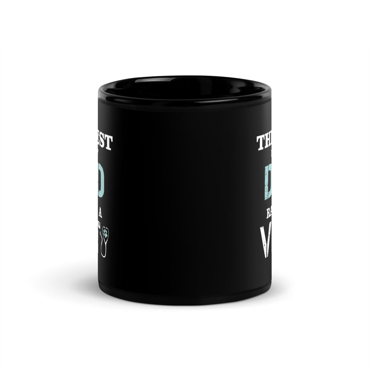 The best kind of Dad raises a Vet Black Glossy Mug-Black Glossy Mug-I love Veterinary