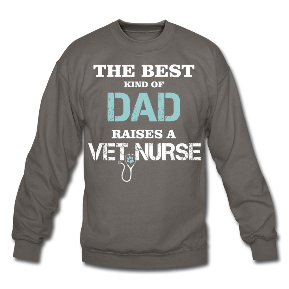 The best kind of Dad raises a Vet Nurse Crewneck Sweatshirt-Unisex Crewneck Sweatshirt | Gildan 18000-I love Veterinary