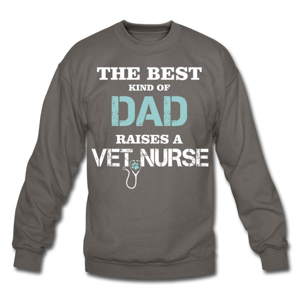 The best kind of Dad raises a Vet Nurse Crewneck Sweatshirt-Unisex Crewneck Sweatshirt | Gildan 18000-I love Veterinary