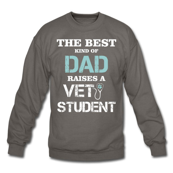 The best kind of Dad raises a Vet Student Crewneck Sweatshirt-Unisex Crewneck Sweatshirt | Gildan 18000-I love Veterinary