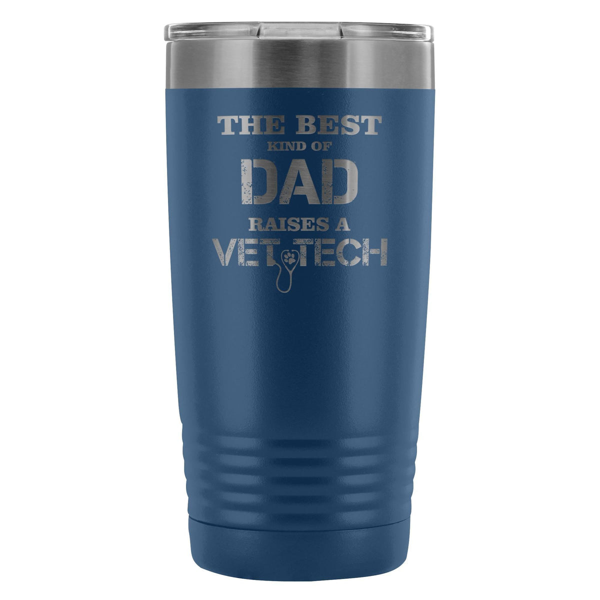 The best kind of Dad raises a Vet Tech 20oz Vacuum Tumbler-Tumblers-I love Veterinary