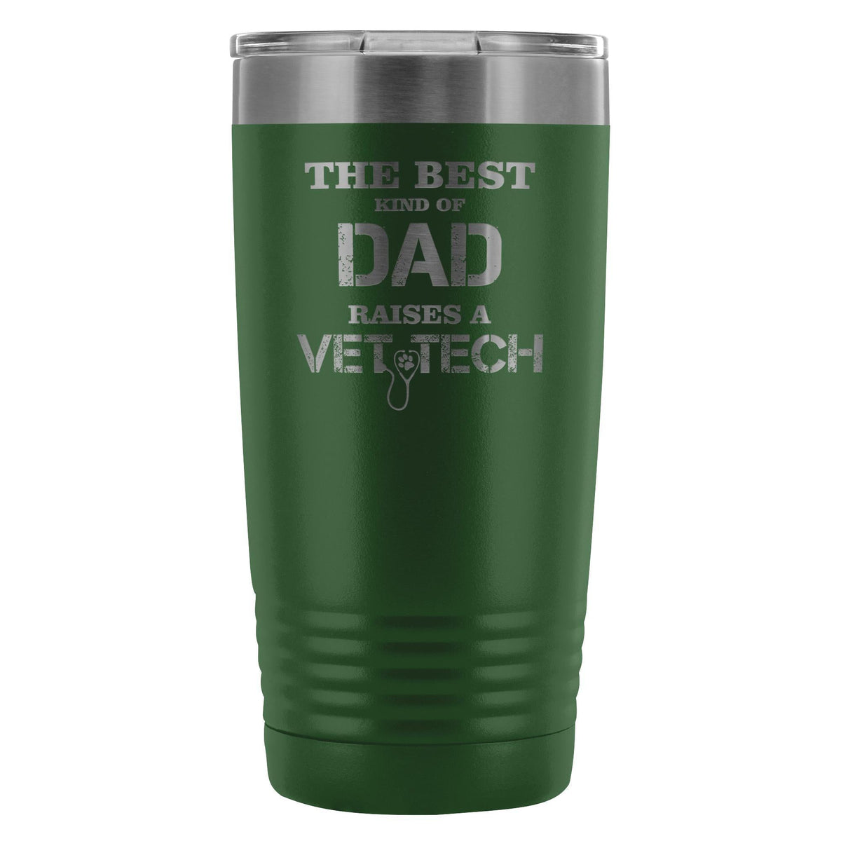 The best kind of Dad raises a Vet Tech 20oz Vacuum Tumbler-Tumblers-I love Veterinary