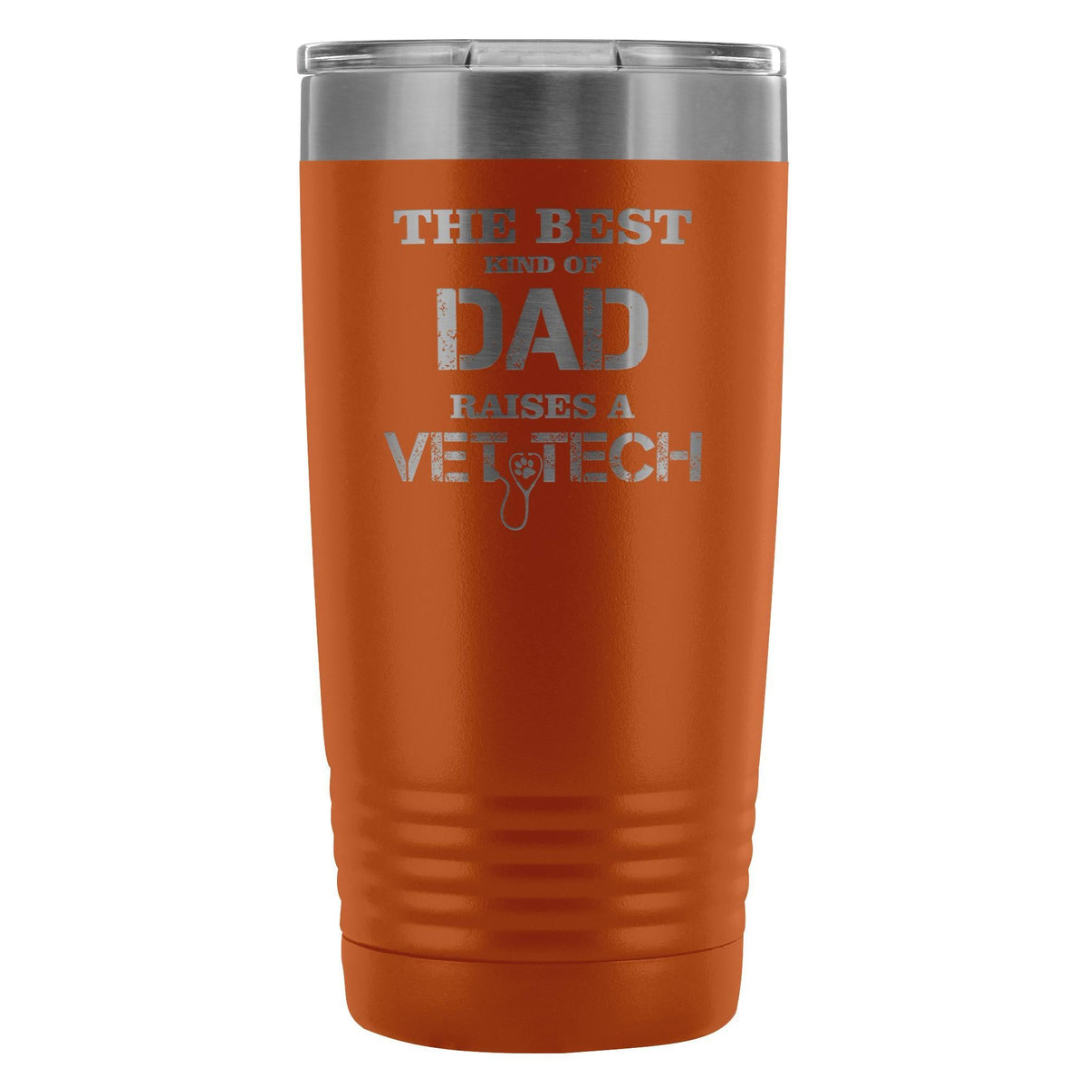 The best kind of Dad raises a Vet Tech 20oz Vacuum Tumbler-Tumblers-I love Veterinary