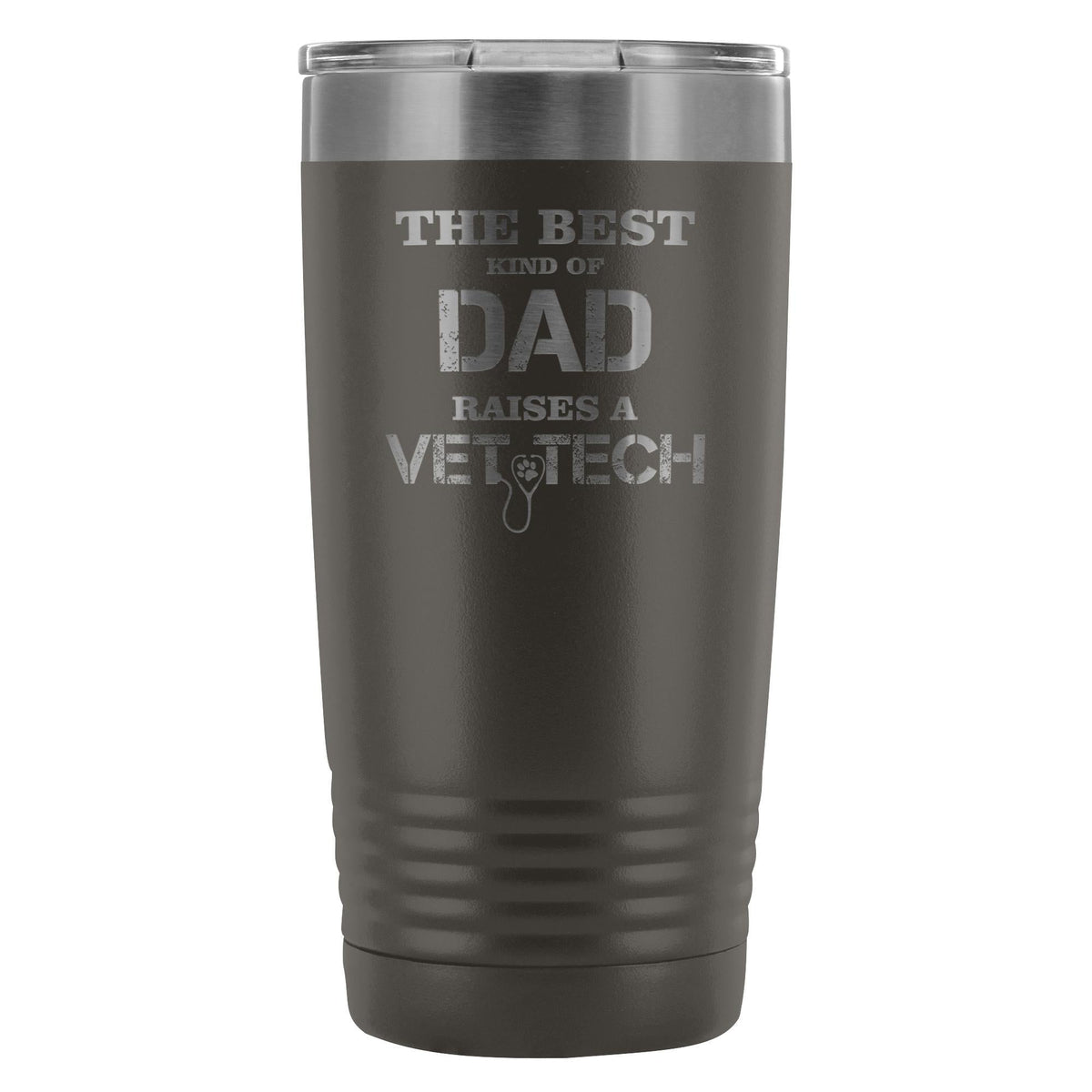 The best kind of Dad raises a Vet Tech 20oz Vacuum Tumbler-Tumblers-I love Veterinary