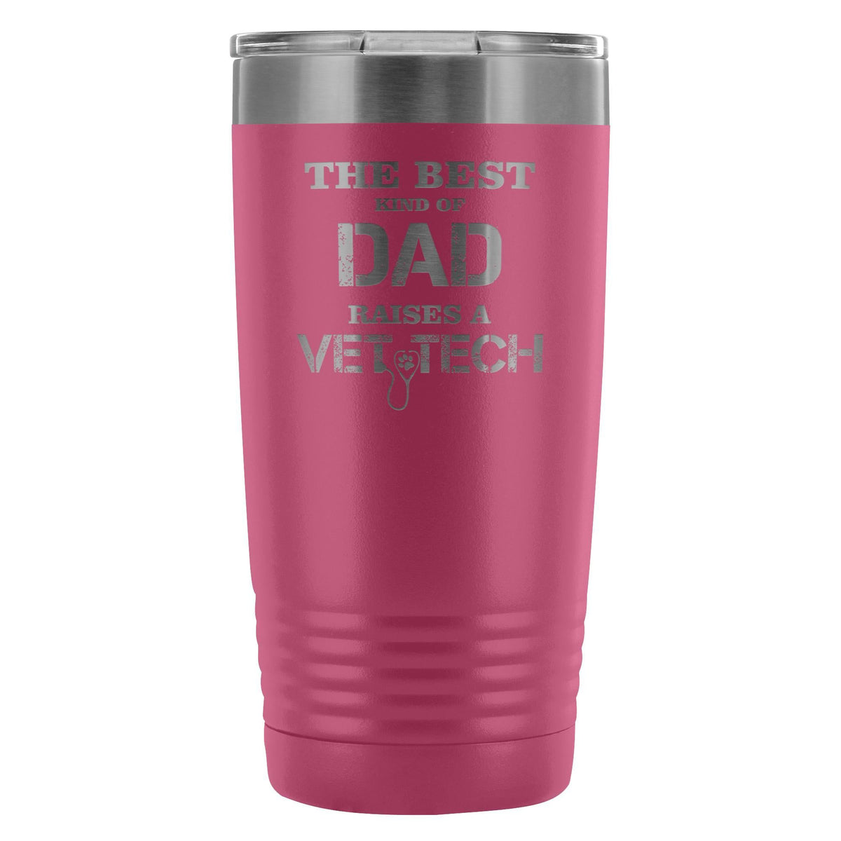 The best kind of Dad raises a Vet Tech 20oz Vacuum Tumbler-Tumblers-I love Veterinary