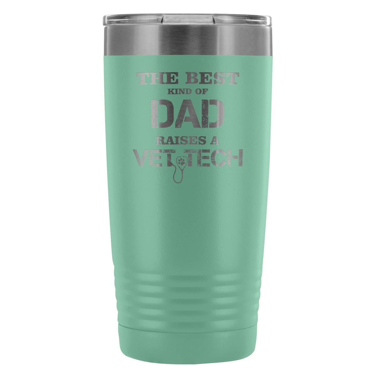 The best kind of Dad raises a Vet Tech 20oz Vacuum Tumbler-Tumblers-I love Veterinary