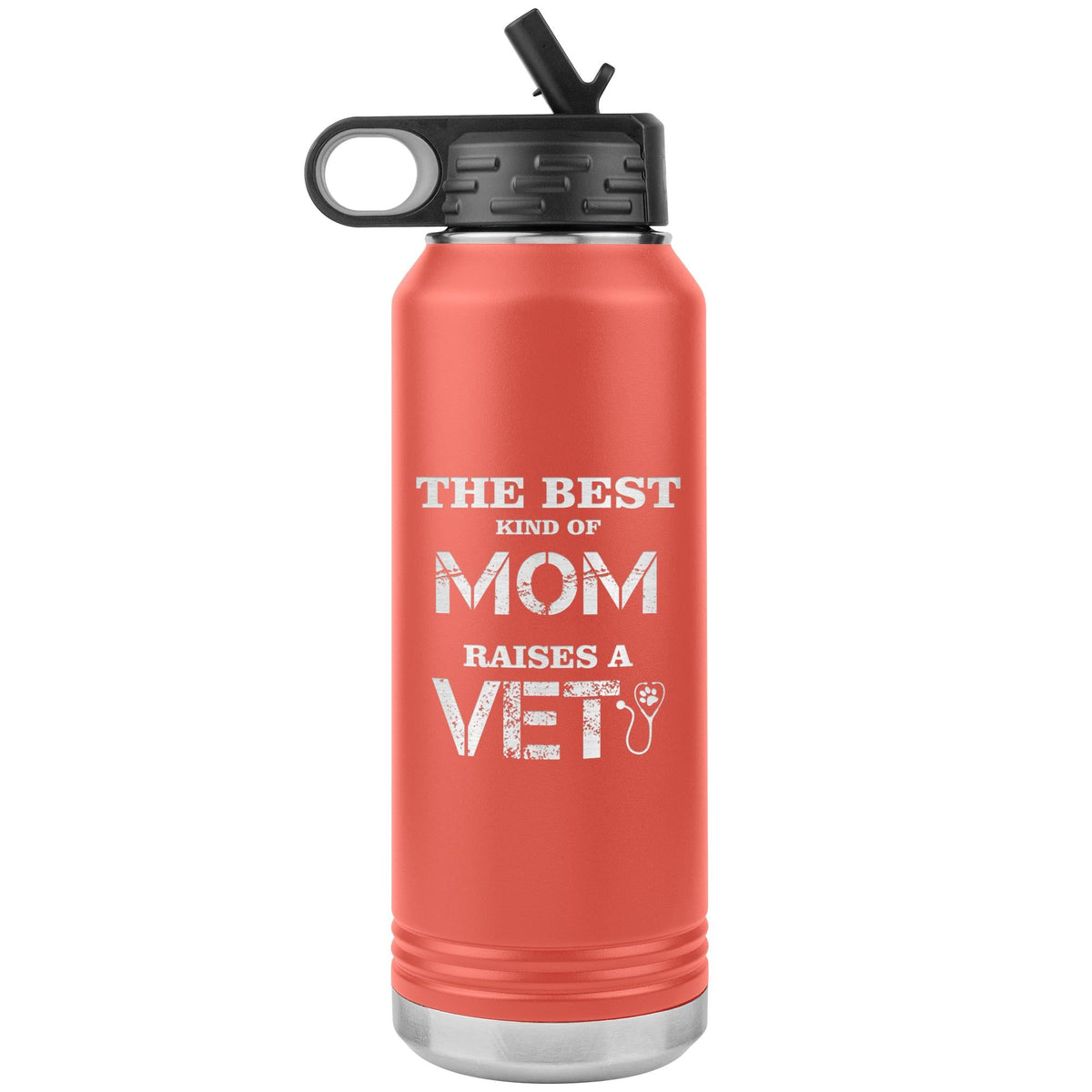 The best kind of Mom raises a ILV00178 Water Bottle Tumbler 32 oz-Water Bottle Tumbler-I love Veterinary