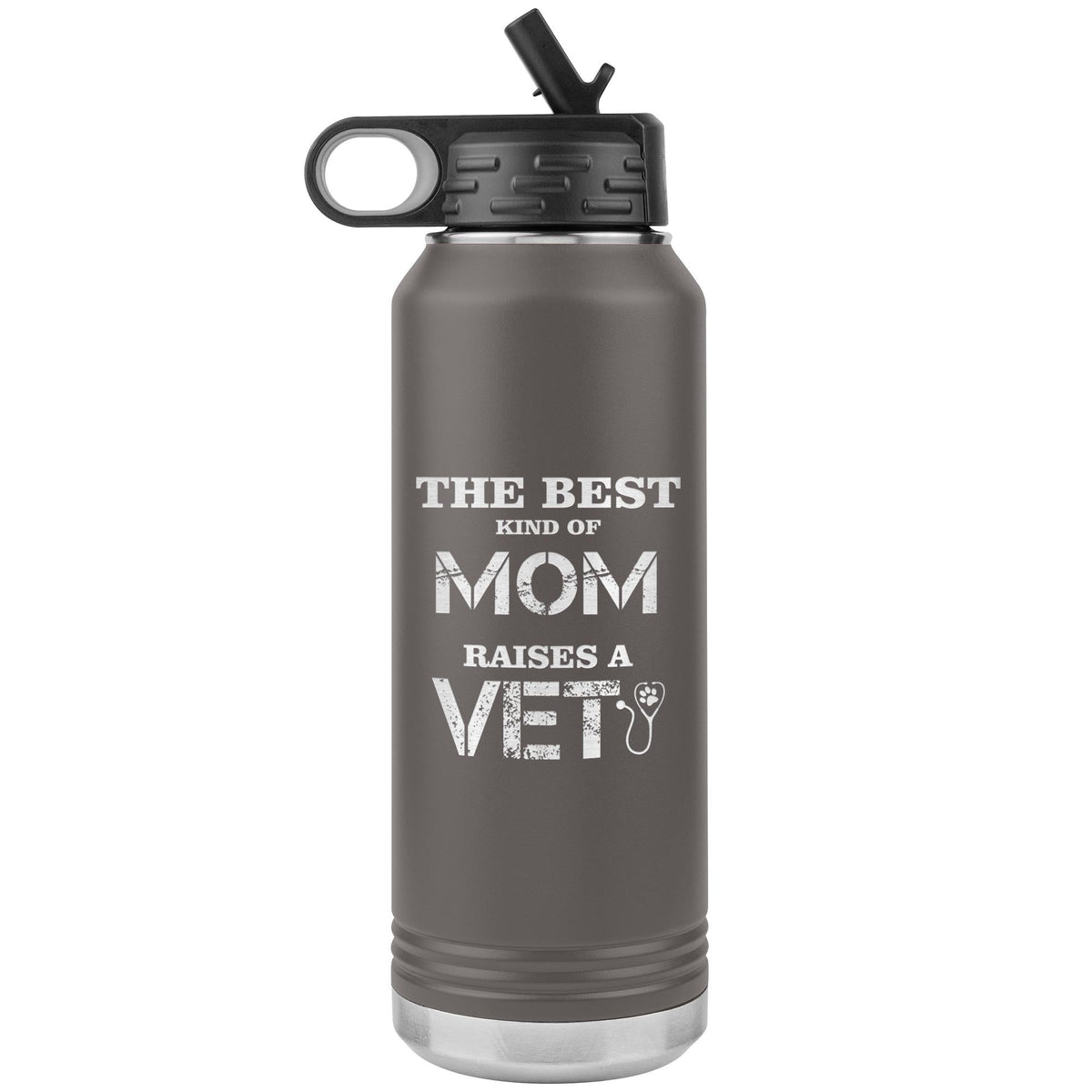 The best kind of Mom raises a ILV00178 Water Bottle Tumbler 32 oz-Water Bottle Tumbler-I love Veterinary