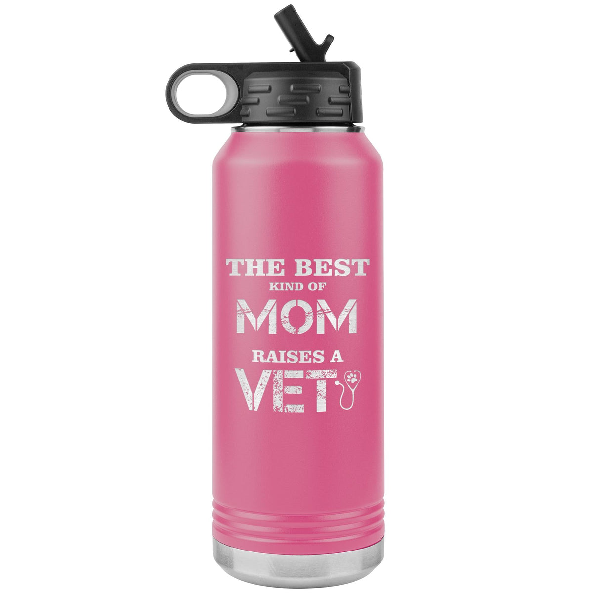 The best kind of Mom raises a ILV00178 Water Bottle Tumbler 32 oz-Water Bottle Tumbler-I love Veterinary
