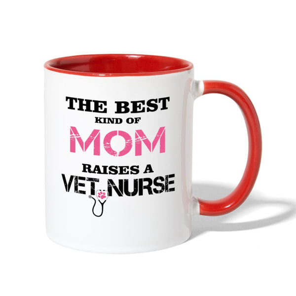 The best kind of mom raises a vet nurse Contrast Coffee Mug-Contrast Coffee Mug | BestSub B11TAA-I love Veterinary