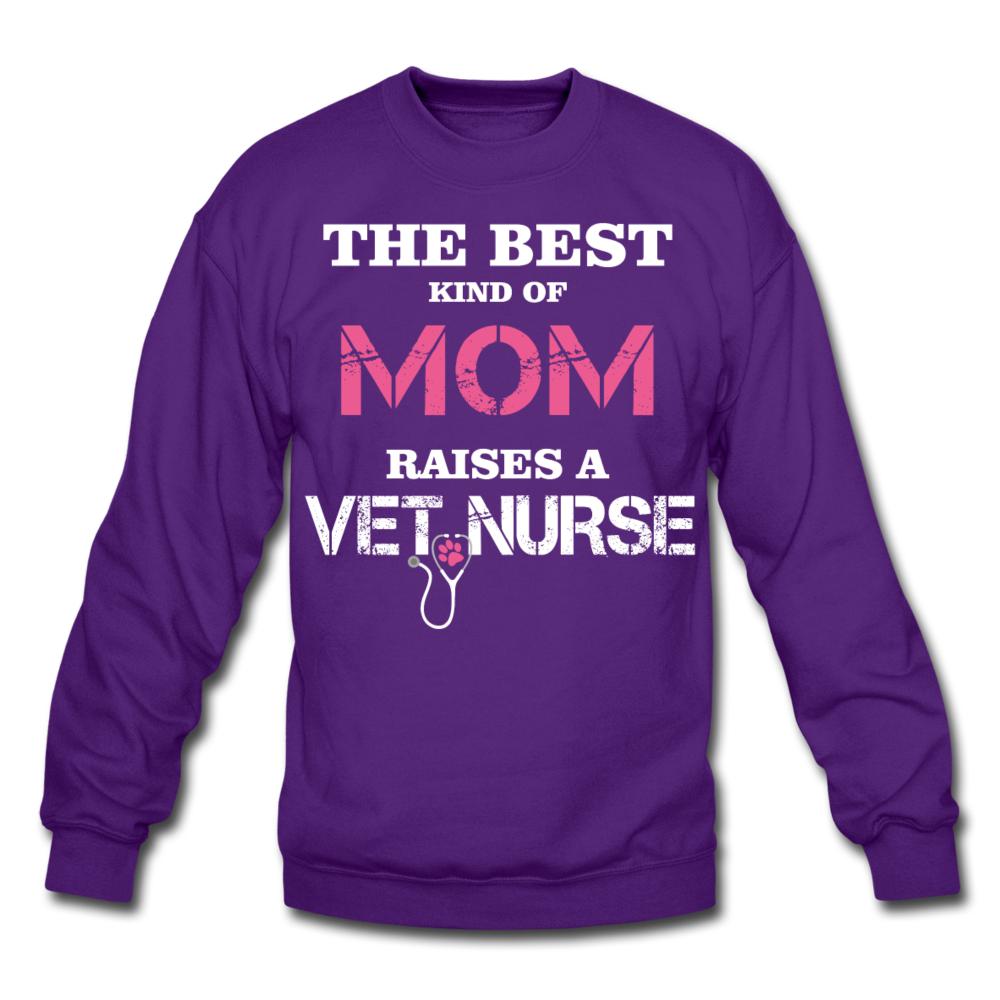 The best kind of Mom raises a Vet Nurse Crewneck Sweatshirt-Unisex Crewneck Sweatshirt | Gildan 18000-I love Veterinary