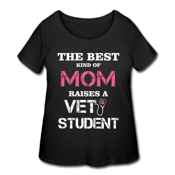 The best kind of Mom raises a Vet Student Women's Curvy T-shirt-Women’s Curvy T-Shirt | LAT 3804-I love Veterinary