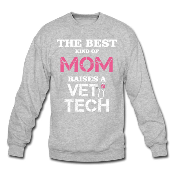 The best kind of Mom raises a Vet Tech Crewneck Sweatshirt-Unisex Crewneck Sweatshirt | Gildan 18000-I love Veterinary
