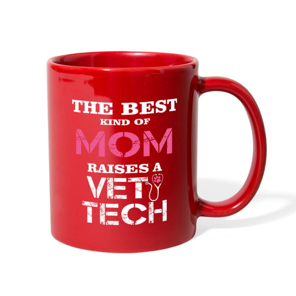 The Best Kind of Mom raises a Vet Tech Full Color Mug-Full Color Mug | BestSub B11Q-I love Veterinary