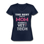 The best kind of Mom raises a Vet Tech Women's V-Neck T-Shirt-Women's V-Neck T-Shirt | Fruit of the Loom L39VR-I love Veterinary