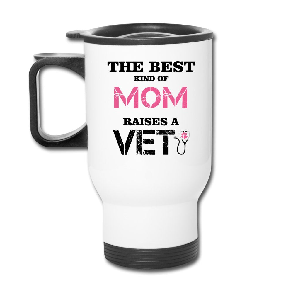 The best kind of Mom raises a Veterinarian 14oz Travel Mug-Travel Mug | BestSub B4QC2-I love Veterinary