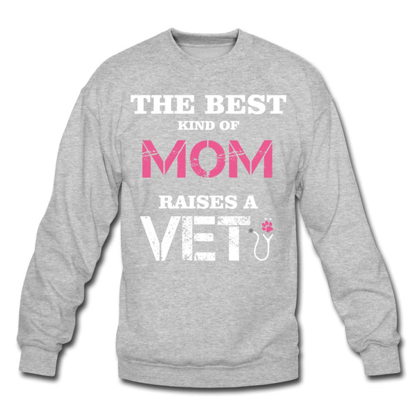 The best kind of Mom raises a Veterinarian Crewneck Sweatshirt-Unisex Crewneck Sweatshirt | Gildan 18000-I love Veterinary
