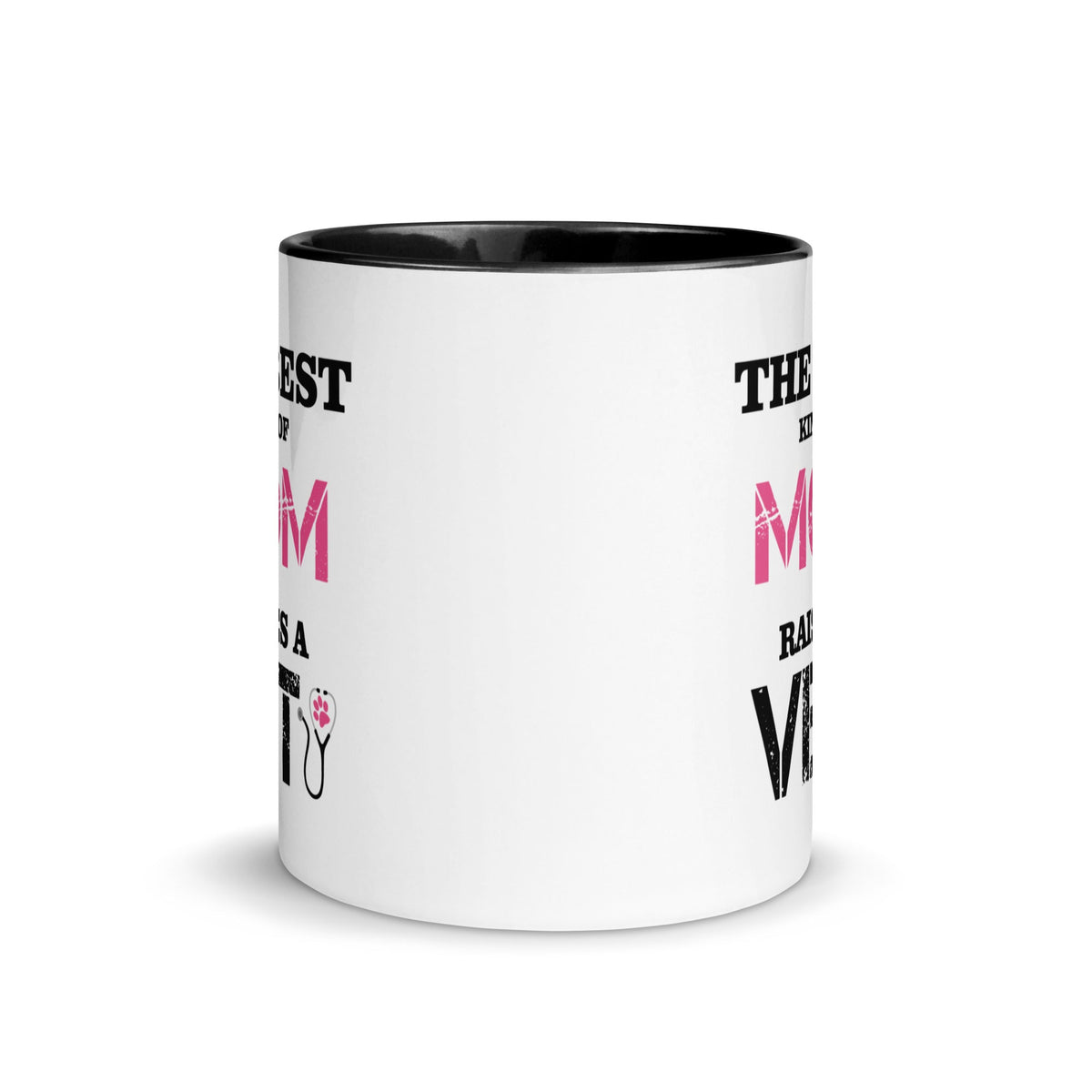 The best kind of Mom raises a Veterinarian Mug with Color Inside-White Ceramic Mug with Color Inside-I love Veterinary