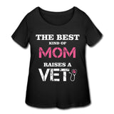 The best kind of Mom raises a Veterinarian Women's Curvy T-shirt-Women’s Curvy T-Shirt | LAT 3804-I love Veterinary