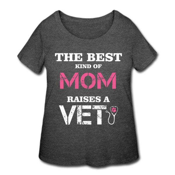 The best kind of Mom raises a Veterinarian Women's Curvy T-shirt-Women’s Curvy T-Shirt | LAT 3804-I love Veterinary