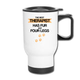 The best therapist has fur and four legs 14oz Travel Mug-Travel Mug | BestSub B4QC2-I love Veterinary