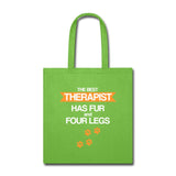 The best therapist has fur and four legs Tote Bag-Tote Bag | Q-Tees Q800-I love Veterinary