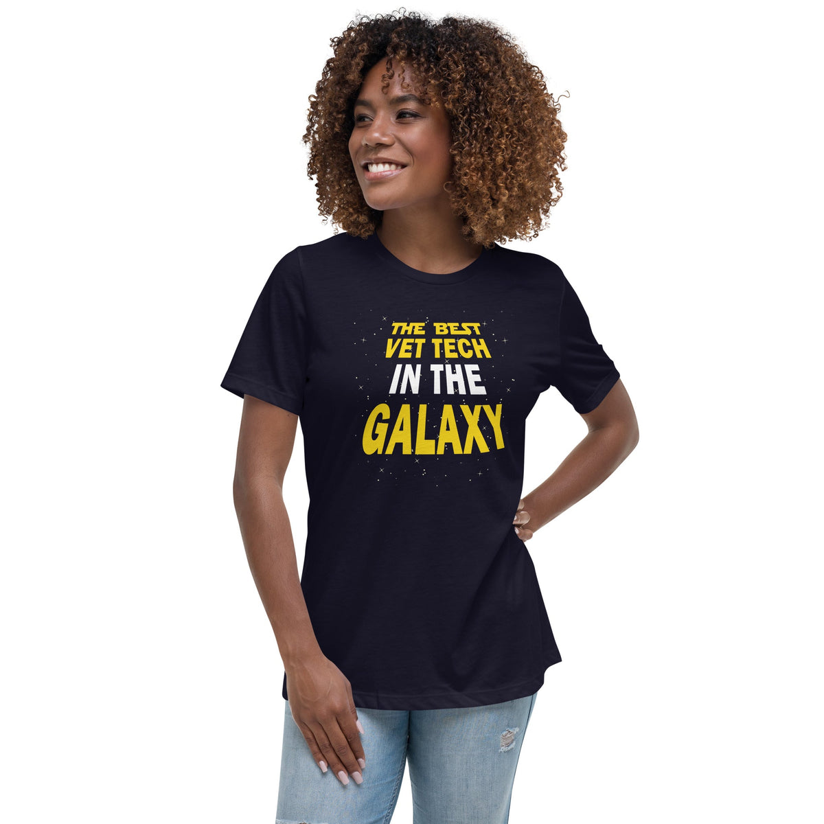 The best vet tech in the galaxy Women's Relaxed T-shirt-Women's Relaxed T-shirt | Bella + Canvas 6400-I love Veterinary
