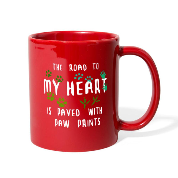 The Road to my heart is paved with paw prints Full Color Mug-Full Color Mug | BestSub B11Q-I love Veterinary