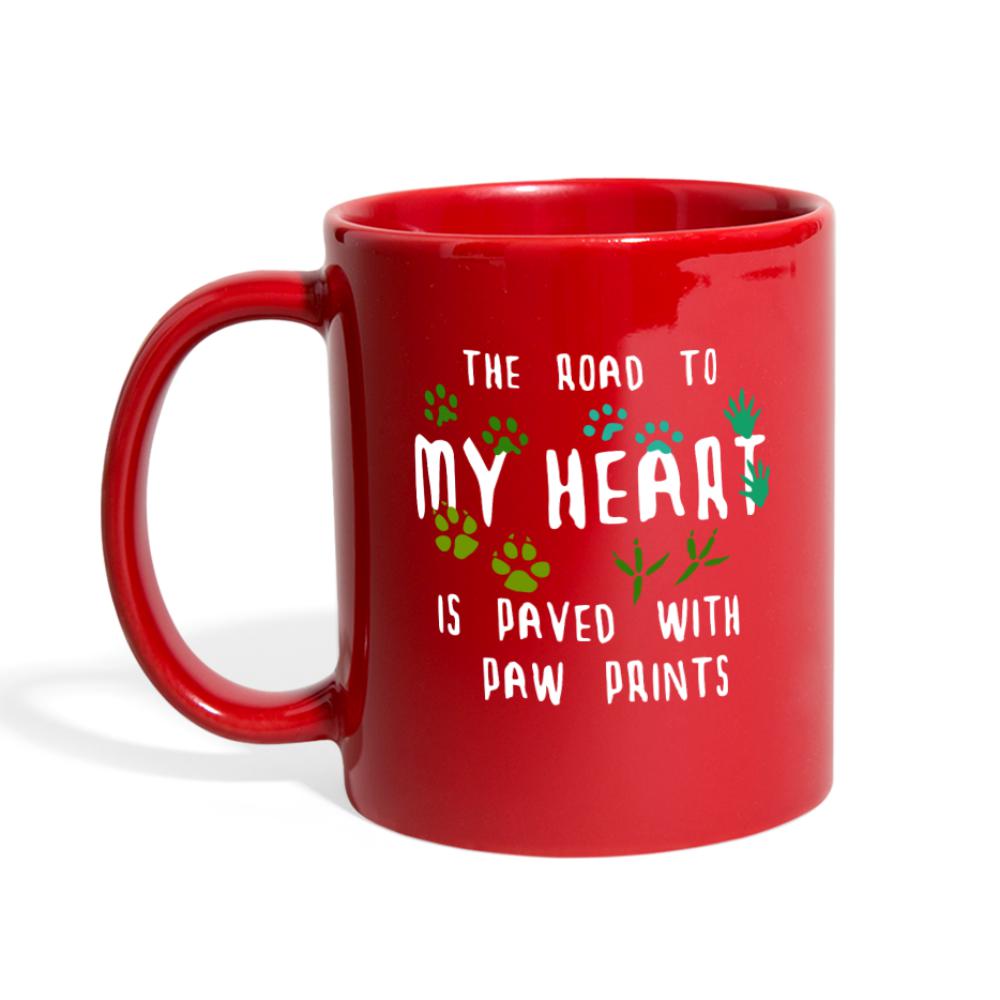 The Road to my heart is paved with paw prints Full Color Mug-Full Color Mug | BestSub B11Q-I love Veterinary